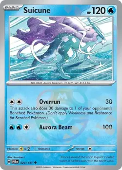 Suicune Master Ball 024/131 SV: Prismatic Evolutions Holo Pokemon TCG Card NM - Image 1