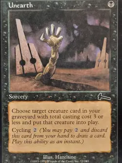Unearth LP MTG Urza’s Legacy Sorcery Reanimate EDH Classic - Image 1