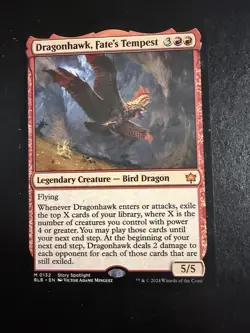 Dragonhawk, Fate's Tempest Bloomburrow Mythic MTG 132 - Image 1