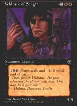 Veldrane of Sengir ~ Moderately Played Homelands MTG Magic UltimateMTG Black Car - Image 1