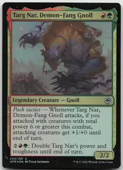 Targ Nar, Demon-Fang Gnoll FOIL Adventures in the Forgotten Realms LP MTG - Image 1