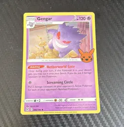 Pokemon TCG Gengar 066/196 Trick or Trade 2023 Halloween Stamp Holo Rare - Image 1