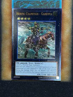 Yugioh Heroic Champion - Gandiva ABYR-EN042 Ultimate Rare LP - Image 1