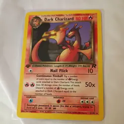 2000 Pokemon 1st Edition Team Rocket Non Holo Dark Charizard #21/82 - Image 1