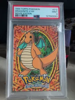 PSA 9 Dragonite #149 E12 Topps The Movie Edt Pokemon 1999 - Image 1