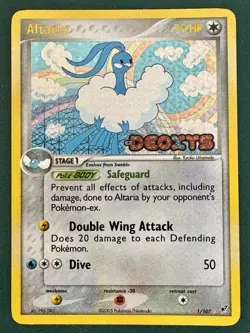 ALTARIA HOLO STAMP 1/107 EX DEOXYS POKEMON ENGLISH LP - Image 1
