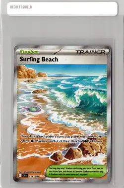 Surfing Beach 114/086 Pokemon TCG Chaos Rising Holo NM - Image 1