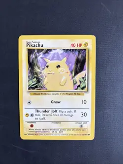 Pokemon TCG Pikachu Base Set 58/102 Regular 4th Print 1999/2000 Common WOTC - MP - Image 1