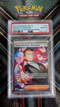 2025 POKEMON DRI-EN PSA 10 TEAM ROCKET’S GIOVANNI SPECIAL ILLUSTRATION RARE 238 - Image 1