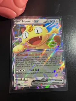 Pokemon TCG Meowth EX 062/088 Holofoil Perfect Order Near Mint - Image 1
