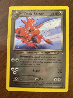 Dark Scizor 9/105 Neo Destiny Unlimited Holo Rare Pokemon TCG - Image 1