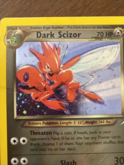 Dark Scizor 9/105 Neo Destiny Unlimited Holo Rare Pokemon TCG - Image 4