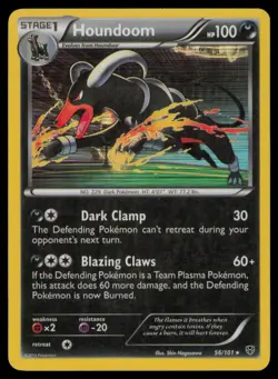 Houndoom 56/101 Holo Rare Plasma Blast Pokemon Holo Lightly Played - Image 1