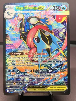 Pokemon TCG Mega Greninja ex 116/086 Me04: Chaos Rising Holo Rare Pack Fresh NM - Image 1