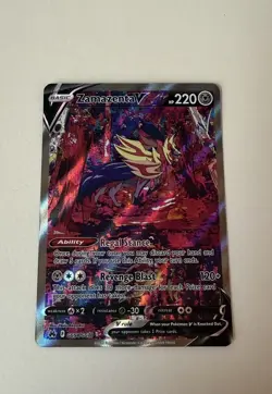 Zamazenta V GG54/GG70 Holo V Rare Crown Zenith Galarian Gallery Pokemon NM - Image 3