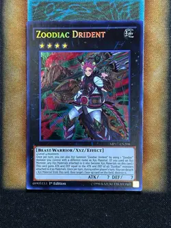 Yugioh Zoodiac Drident MP17-EN208 Secret Rare 1st Ed NM - Image 1