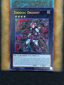 Yugioh Zoodiac Drident RATE-EN053 Secret Rare 1st Ed LP - Image 1