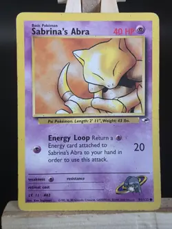 Pokemon TCG Sabrina's Abra Gym Heroes 91/132 Regular MP. - Image 1