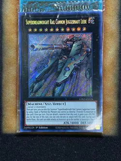Yugioh Superdreadnought Rail Cannon Juggernaut Liebe LDS2-EN124 Secret SEALED - Image 1