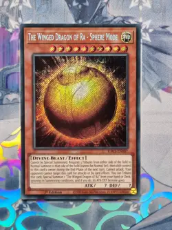 RA01-EN007 The Winged Dragon of Ra - Sphere Mode Secret Rare 1st Ed NM YuGiOh - Image 1