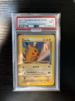 PSA 9 Pikachu 26 "Snap" Wizards Black Star Promo MINT Card 2001 - Image 2