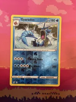 Pokemon Card Gyarados Rebel Clash Reverse Holo Rare 040/192 Near Mint - Image 1