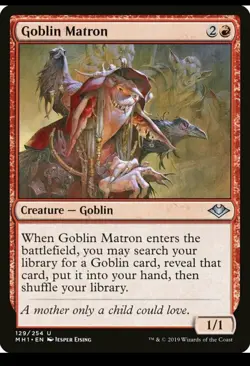 MTG Goblin Matron - Modern Horizons Card # 129 - Image 1
