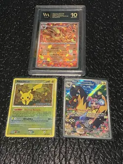 Pokemon Card Lot Wag Pokeball Gem Mint 10 Pikachu DP Promo & Iono’s Kilowattrel - Image 1