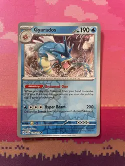 Pokemon Card Gyarados Scarlet & Violet 151 Reverse Holo Rare 130/165 Near Mint - Image 1