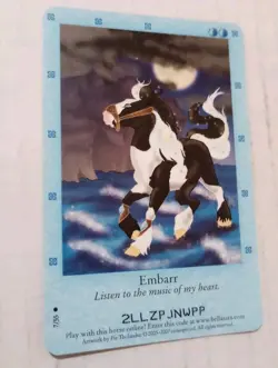 Bella Sara TCG Northern Lights Embarr 7/55 Common Horse Card 2007 - Image 1