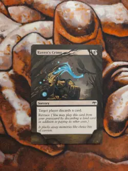 Magic the Gathering Raven's Crime #3 Hand Painted Unique Custom MTG Alter - Image 1