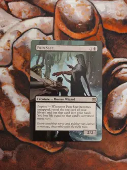 Magic the Gathering Pain Seer #3 Painted Unique Custom MTG Alter - Image 1