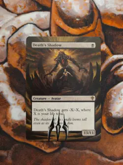 Magic the Gathering Death's Shadow #3 Hand Painted Unique Custom MTG Alter - Image 1