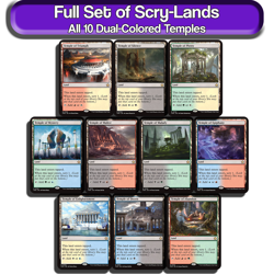Scry Lands MTG Full Set of All 10 ScryLands Commander EDH [Magic Starter Pack] - Image 1