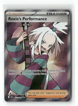Roxie's Performance 112/086 Ultra Rare ME04: Chaos Rising Pokemon Holo Near Mint - Image 1