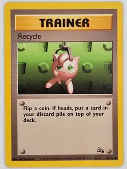 1999 Pokemon Trainer Recycle Fossil Set Common 61/62 MP - Image 1