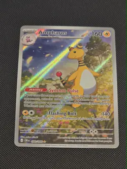 Pokemon Ampharos Illustration Rare 090/086 Me04: Chaos Rising NM - Image 1
