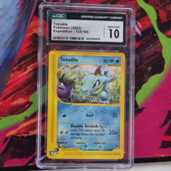 Pokemon CGC 10 Totodile 134/165 Expedition Base Set 2002 English Regular - Image 1