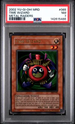 2002 YU-GI-OH! MRD-METAL RAIDERS #065 TIME WIZARD - Image 1
