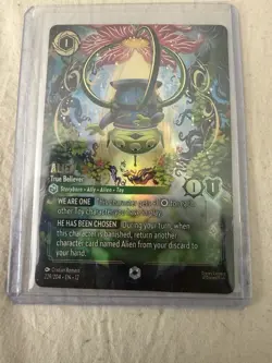 Disney Lorcana TCG Alien - True Believer 229/204 English Foil Enchanted - Image 1