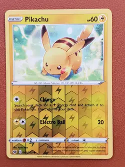 Pikachu 065/202 Sword & Shield Reverse Holo Common Pokemon Card TCG English NM - Image 1