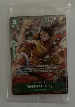 Monkey.D.Luffy P-135 Winner Stamp OP16 Pre-Release Event Promo Card Sealed - Image 1