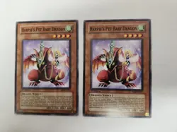 yugioh cards Harpie's Pet Baby Dragon [1st Edition] SD8-EN017 X2 - Image 1