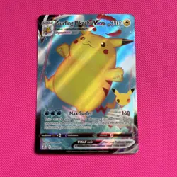 Pokemon TCG Surfing Pikachu VMAX Ultra Rare Card Celebrations 009/025 LP CARD - Image 1