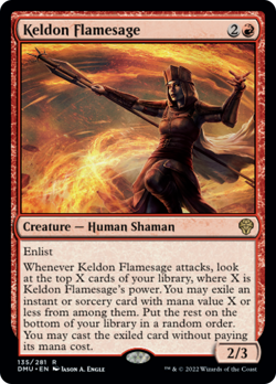 FOIL KELDON FLAMESAGE mtg NM Dominaria United Rare - Image 1