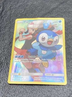 B6 Piplup Cosmic Eclipse Secret Rare Card 239/236 DMG - Image 1