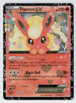 Pokemon Card - Flareon EX - RC6/RC32 Holo EX Gen. Radiant Collection 2016 LP/MP - Image 1