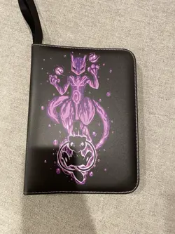 New Black Binder, Mew & Mewtwo Premium 4-Pocket Holder, Binder for Pokemon Cards - Image 1