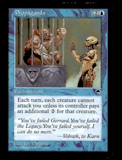 Propaganda 80 Uncommon Tempest Magic: The Gathering Lightly Played - Image 1