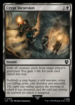 Crypt Incursion 0198 Non Foil Common LOTR Commander MTG Near Mint - Image 1